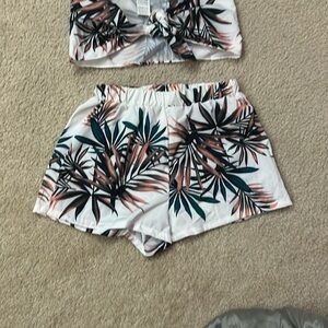 Tropical Print Two-Piece Set